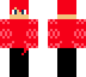 my first minecraft skin but with red hair