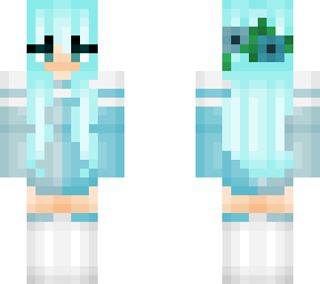 blue hair flower girl