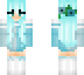 blue hair flower girl fix