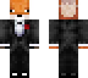 fox with tuxedo suit