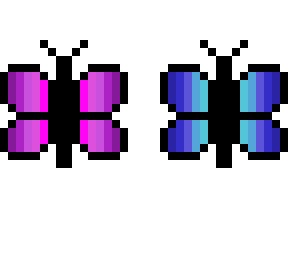 purple/ blue butterflys