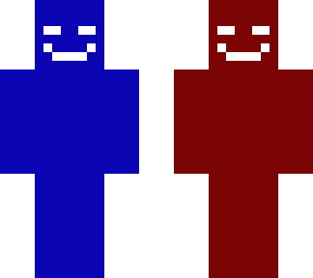 red, white and blue