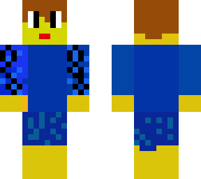 blue boy in minecraft