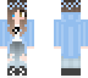 blue hoodie girl