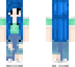 cute bluehaired girl