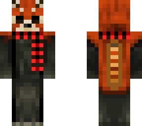 red panda with red scarf
