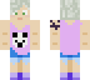 self portrait : silver bob and panda-tee
