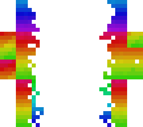 side rainbow splatter