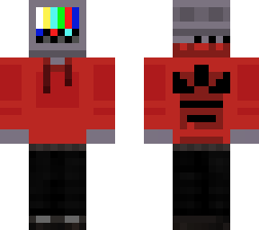 tv man with red adidas hoodie