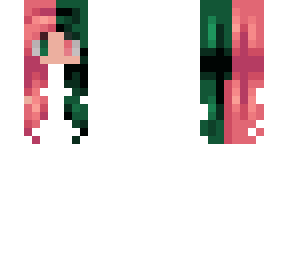 watermelon two-tone hair (work in progress)