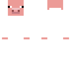 white 3d pig