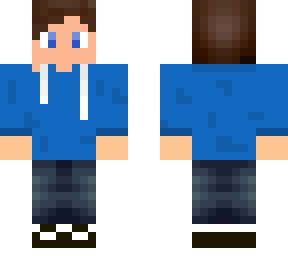 blue hoodie w/ edited face