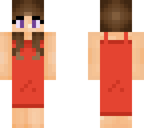 brown hair girl (long hair with a dress) skin