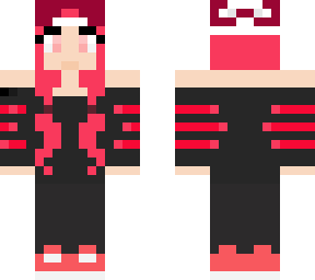 cute girl with red aesthetic