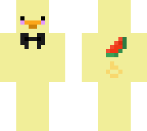duck with bowtie, watermelon