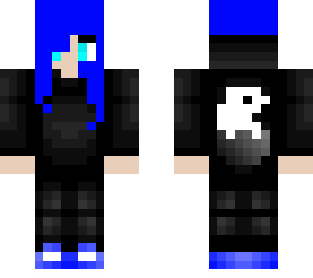 skin fille bleu