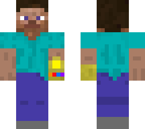 steve with the infinity gauntlet