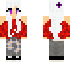 white haired girl with beautiful purple eyes