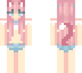 edit of cat girl swimsuit