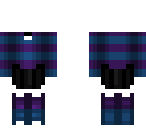 halloween - blue and purple stripe - skirt and boots