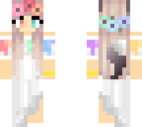 pastel rainbow wolf girl (dress)