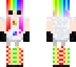 rainbow pigtail clown gorl