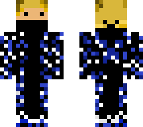 a blue person with a mask