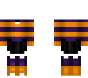 halloween - purple and orange stripe - skirt and boots