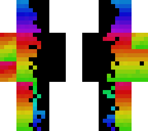 rainbow splatter black
