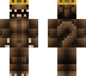 weird brown king penguin
