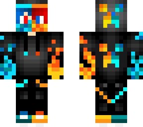 wter and fire skin with creeper hoodie