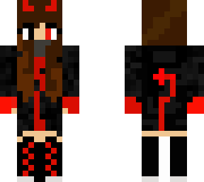 demon girl gamer red | Minecraft Skin