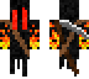 floating fire grim reaper with scythe