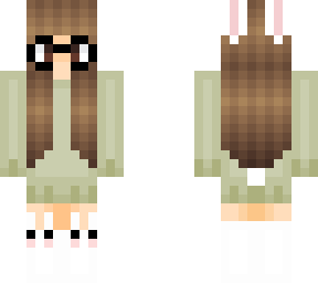 green bunny socks
