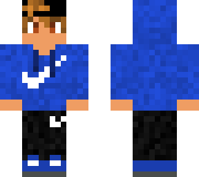 guy in blue nike hoodie and nike pants