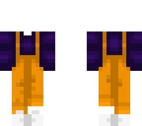 halloween - orange overalls - purple shirt ob
