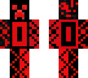 black and red creeper skin | Minecraft Skin