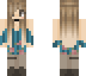 blue dress girl!
