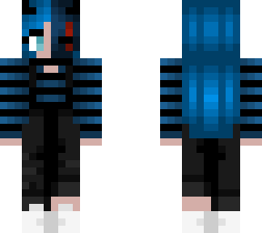 halloween - black and blue stripe - blue scar mask