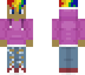 rainbow-haired kid