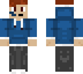 cool gamer with mic and headphones (my first skin)