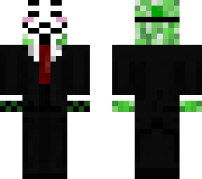 creeper with anonymous mask on