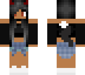 devil wolf girl black hair