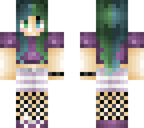 green and blue hair.