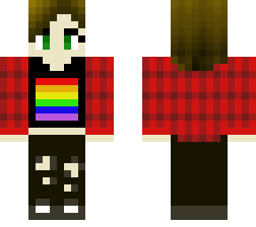 short haired girl (pride shirt!)