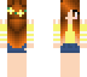 yellow flower crown summer girl