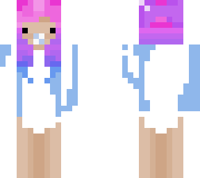baby girl with pink ombre hair