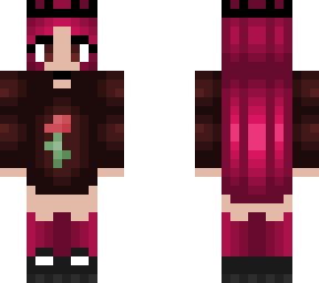 brown outfit - pink hair and socks - rose