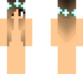 cute girl base skin slim size with blue flowers