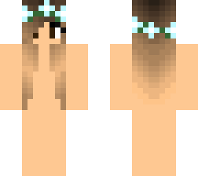 cute girl base skin with blue flowers